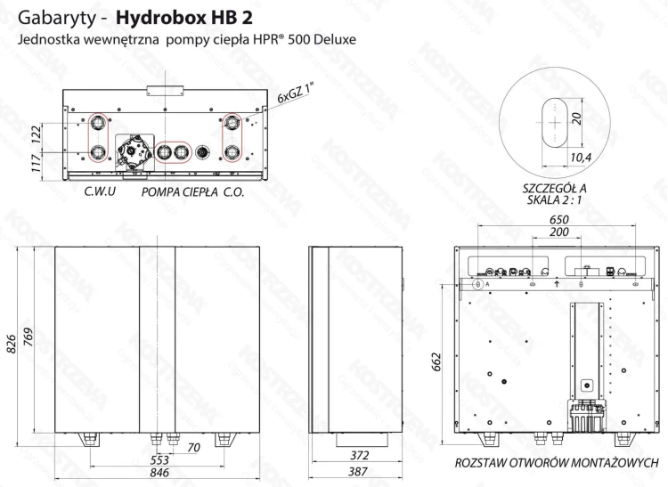 Pompa ciepła Hydrobox WYMIARY - No Limits Energy Łukasz Wolski
