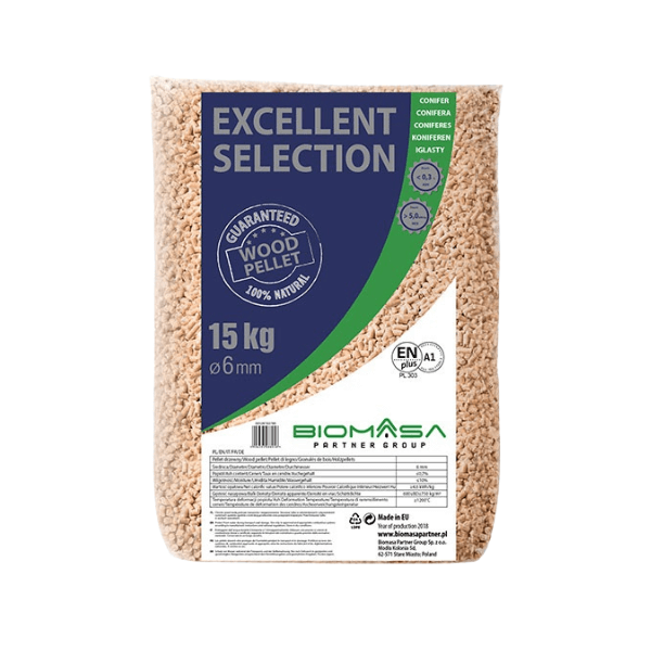 Pellet sosna 6mm Excellent selection En+A1 (worki po 15kg) - No Limits Energy Łukasz Wolski (1)
