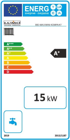 etykieta energetyczna lumo bio max mini kompakt 15kw - No Limits Energy Łukasz Wolski