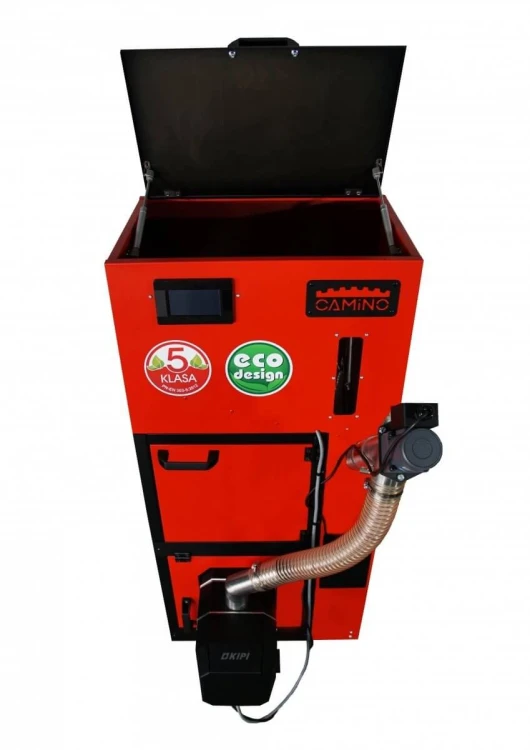 Camino 4 Slim 10kw + ecoMAX 860 - żeliwny kocioł na pellet - No Limits Energy Łukasz Wolski