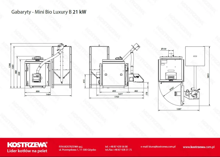 Mini Bio Luxury B 21kW - No Limits energy Łukasz Wolski - gabaryty_21_kw