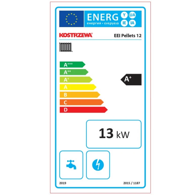 etykieta energetyczna EEI PELLETS 12KW - No Limits Energy Łukasz Wolski