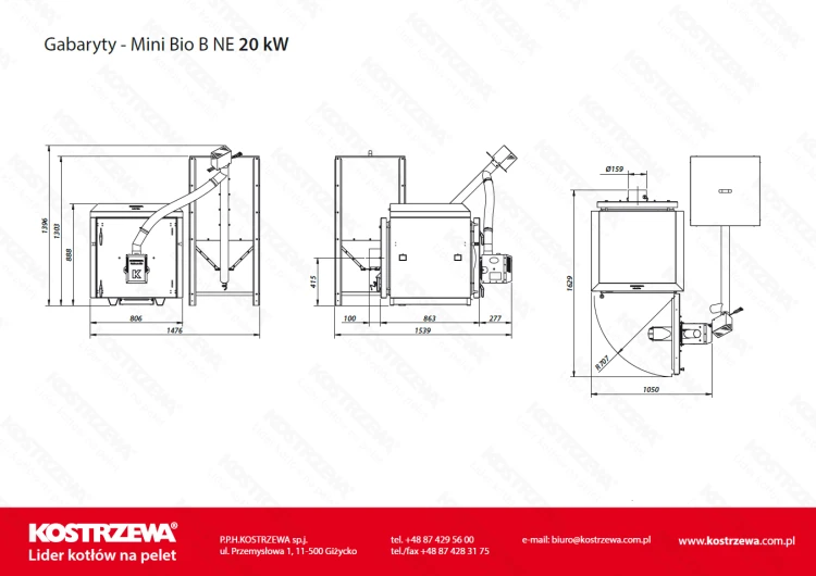 wymiary mini bio b ne 20 kw