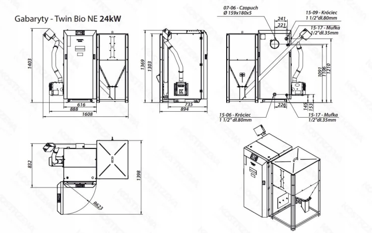 wymiary_kostrzewa_twin_bio_ne_24kw - No Limits Energy Łukasz Wolski