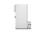 Kocioł HKS Lazar SmartFire SF11/130 Exclusive 11 kW. Widok z drugiej strony, wyloty rewizyjne i pojemnik popiołu