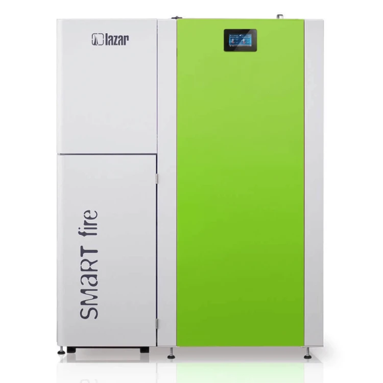 Kocioł na pellet HKS Lazar SmartFire SF22 Exclusive 22 kW z zasobnikiem 150 l. Wersja zielona
