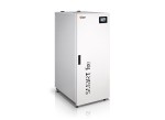 Piec na pellet HKS Lazar SmartFire 11/45 11 kW. Widok skośny, kompaktowa obudowa do małej kotłowni
