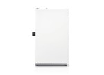 Kocioł na biomasę HKS Lazar SmartFire 11/45 11 kW. Widok z boku z wylotem spalin