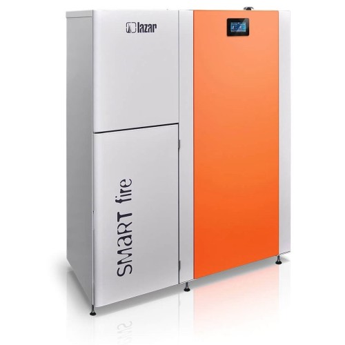 Kocioł na pellet HKS Lazar SmartFire EC 15 (4,4–15,2 kW), zasobnik 150 l. Zdjęcie główne, kadr kwadratowy