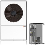 Pompa ciepła Lazar HTi20 12 kW z modułem Smart: jednostka zewnętrzna i moduł wewnętrzny w zestawie. Zdjęcia producenta