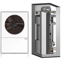 Pompa ciepła Lazar HTi20 12 kW · SmartTower 100/2, zasobnik 190 l, bufor 100 l, 2 obiegi (4–12 kW)