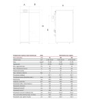 Kocioł na pellet Rakoczy Cortina Next 25 kW rysunek wymiarowy i tabela danych technicznych 15, 20 i 25 kW ze strony producenta. Materiał producenta