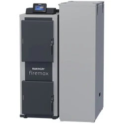 Kocioł na pellet Rakoczy Firemax Plus 25 kW (6,95–25,12 kW), zasobnik 190 l, w obudowie