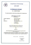 Poświadczenie UDT-CERT nr 14158/ET/2023/5 klasy efektywności energetycznej zbiornika buforowego KO-1500 (skan dokumentu producenta)
