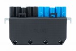 Gniazdo palnika X.PLUG do REVO 35 kW: czarne gniazdo z napisem X.PLUG i rzędem czarnych i niebieskich gniazd, zdjęcie producenta