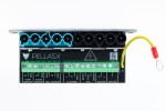 Złożenie gniazda X.BOARD 10 pin do REVO 16 i 26 kW: płytka z logo PELLASX, opisane zaciski i rząd 10 gniazd, zdjęcie producenta