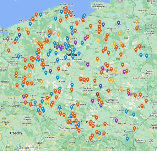 Mapa Instalartorów NoLE