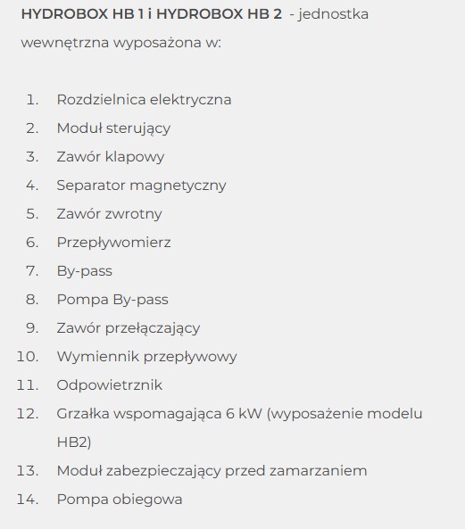 Jednostka HYDROBOX HB1 i HB2 Kostrzewa