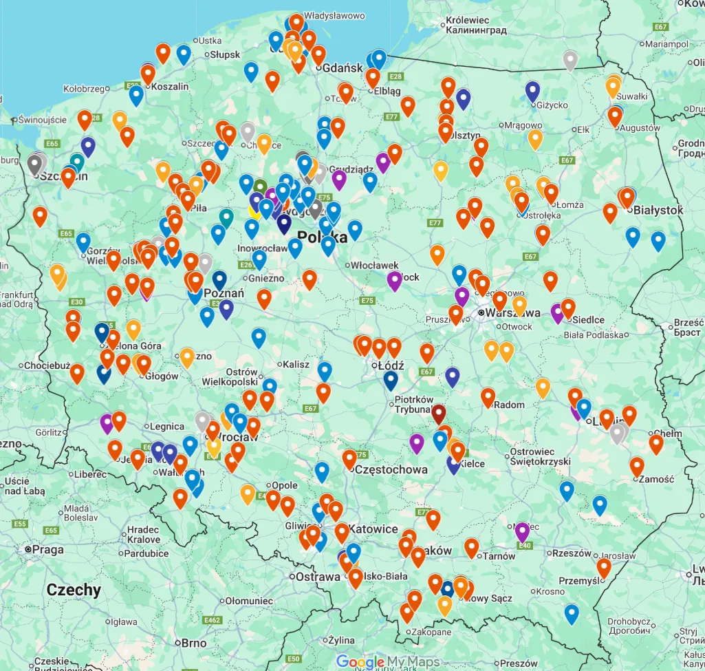 Mapa instalatorów No Limits Energy w Polsce