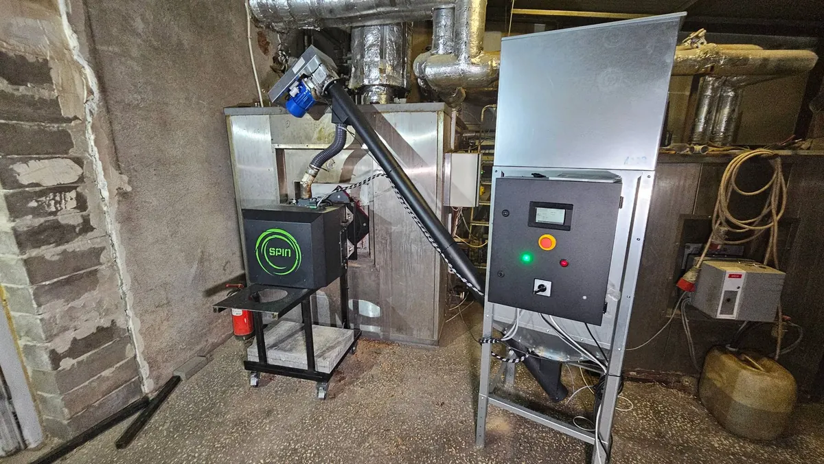 Palnik na pellet 350 kW w kotle olejowym, piekarnia — realizacja No Limits Energy